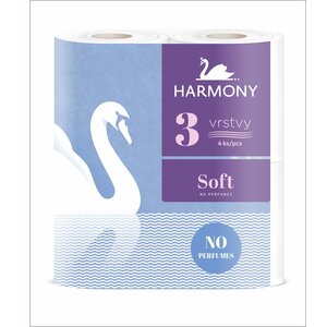 Harmony Soft toaletní papír, 3 - vrstvý recykl, 14x4 role