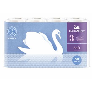 Harmony Soft toaletní papír, 3 - vrstvý recykl, 3x16 rolí