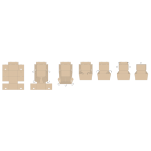 Archivační krabice na šanony 455 x 345 x 310 mm, v rozloženém stavu 1436 x 1160 mm