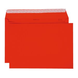 Poštovní obálka C5 červená - bez okna, balení á 25 ks