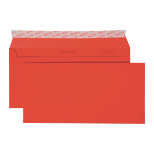 Poštovní obálka C6/5 - červená, bez okna, balení á 25 ks