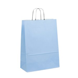 Dárková papírová taška s krouceným uchem modrá 190 x 80 x 210 mm