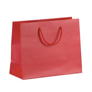 Dárková papírová taška červená s krouceným uchem 250 x 100 x 200 mm