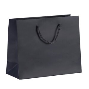 Luxusní dárková papírová taška, černá  EXCLUSIV, 250 x 100 x 200 mm
