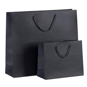 Luxusní dárková papírová taška černá  420 x 120 x 360 mm