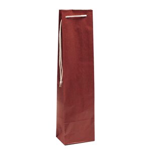 Papírová taška na víno 95 x 65 x 390 mm, červená