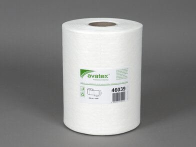 Bílá role papírových utěrek 