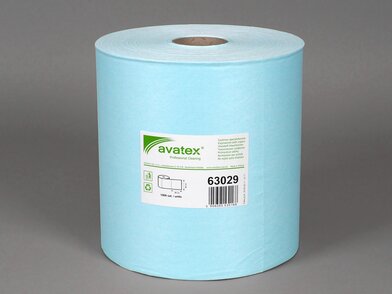 Role modrých textilních ubrousků 