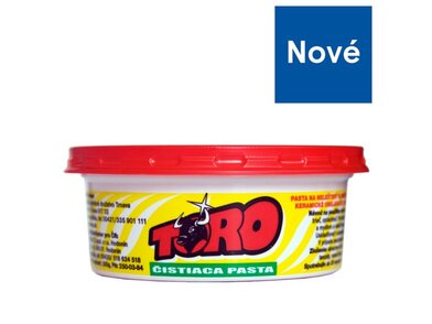 Žluto-bílý kelímek s červeným víčkem 