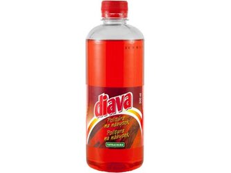 Transparentí pet lahev s rudou etiketou 